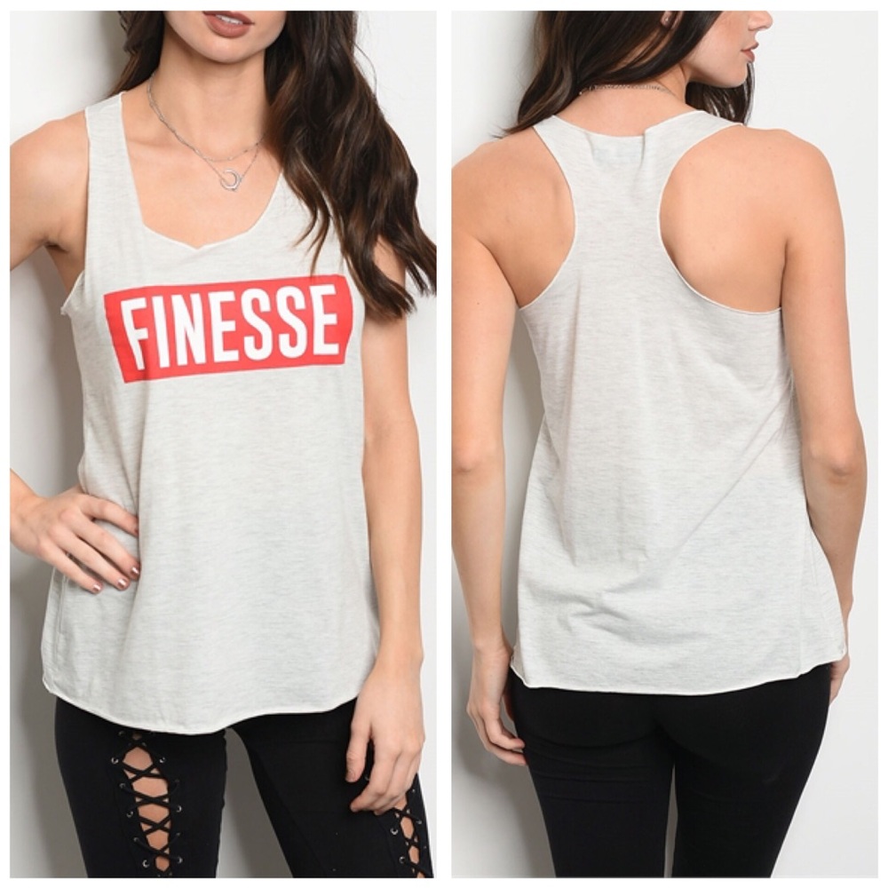 Finesse Racerback Tank Top Graphic Tee - Picture 3 of 3